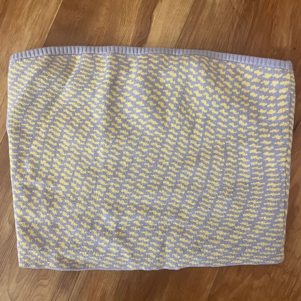 RVCA Yellow and Purple cropped tube top